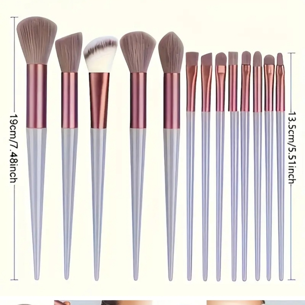Professional MAKE Up Brush Set With Bag 13 Piece - Picture 6 of 6